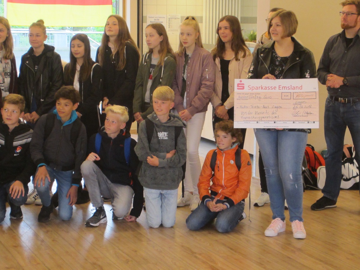 Spendenaktion Fur Das Mutter Teresa Haus Franziskusgymnasium Lingen